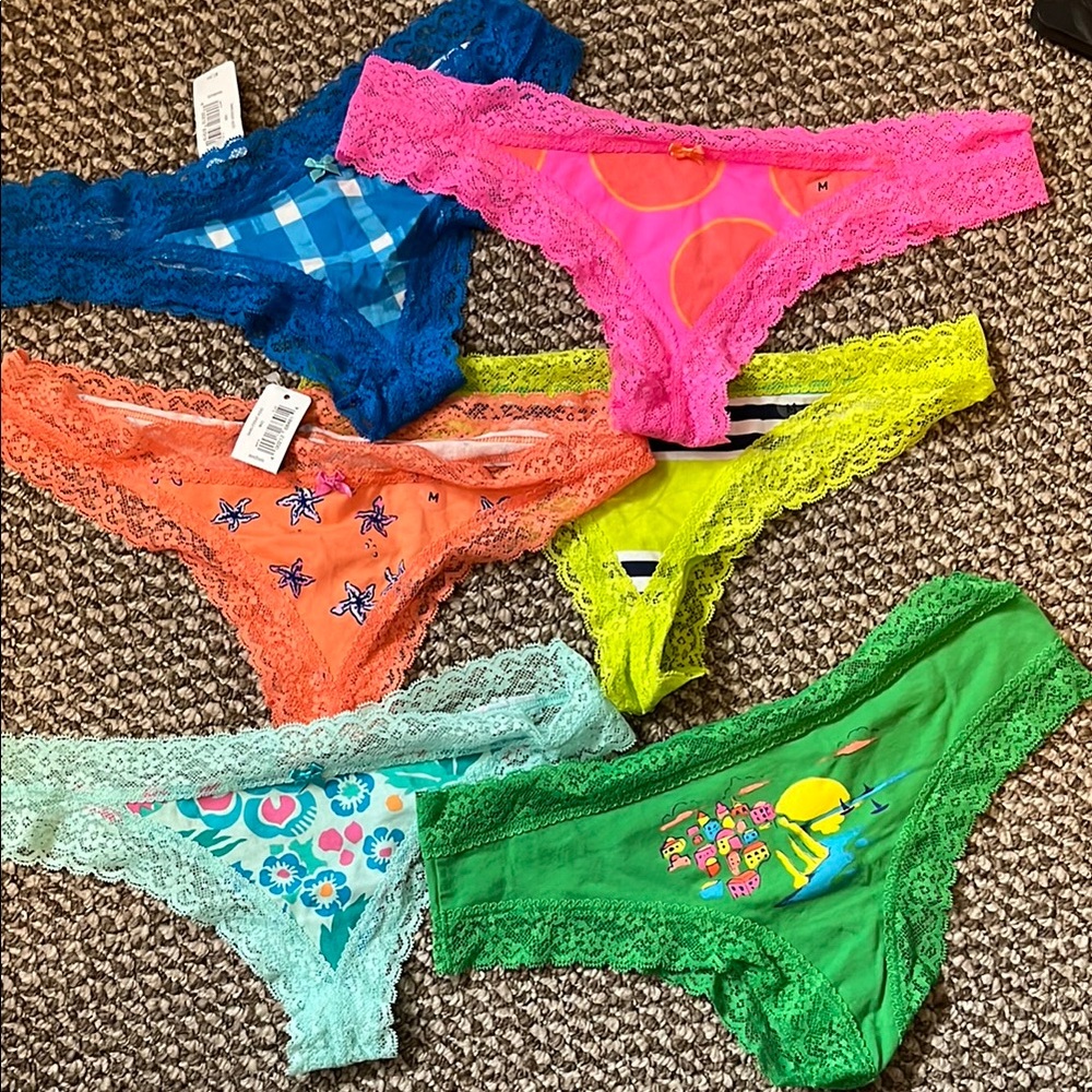 Colorful Thong Underwear Set